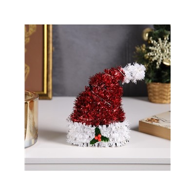 Светодиодная фигура из мишуры «Колпак» 14×10 см, 10 LED, батарейки AG10×3 (в комплекте), свечение тёплое белое