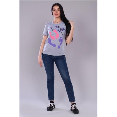 Футболка 24855 (Серый меланж)