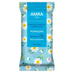 Салфетки влажные ОСВЕЖАЮЩИЕ лайм с мятой / ягодный микс / ромашка 15 шт