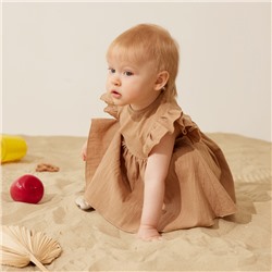 Комплект для девочки (туника, шорты) MINAKU, размер 62-68 см, бежевый