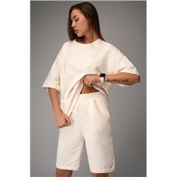 Женский костюм оверсайз из футера двухнитки Happyfox