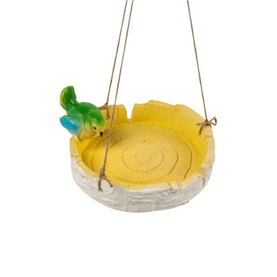 Подвесной декор из гипса «Кормушка с птичкой», 17×17×8 см