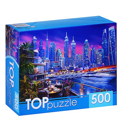 Пазлы 500 TOPpuzzle "Кафе в вечернем Дубае"
