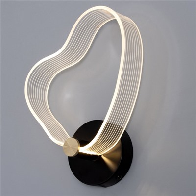 Бра «Сердце» LED 8 Вт 3000-6000К черный 25×20×6 см