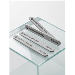 Kristaller Пилка маникюрная на деревянной основе тонкая, 100/180 грит, 13 см, 50 шт. 28329