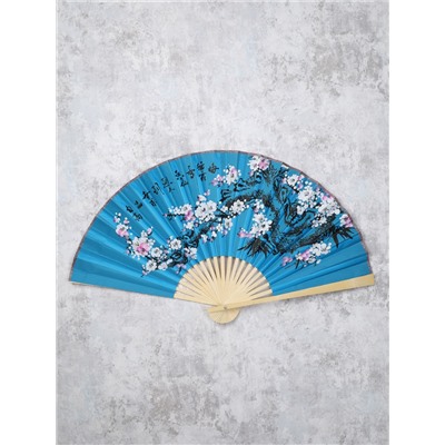 Веер 50 см бамбуковая основа Черный с Драконами / 622-11 /уп 50/200/