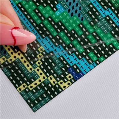 Алмазная мозаика с полным заполнением на холсте «Леопард», 30×40 см