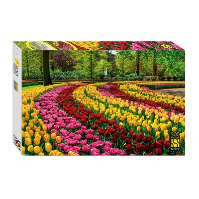 Пазлы 500 "Парк тюльпанов, Нидерланды"