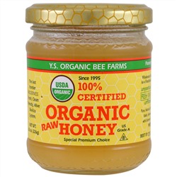 Y.S. Eco Bee Farms, 100 % сертифицированный органический сырой мед, 226 г (8,0 унций)