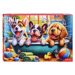 Пазлы 360 "Щенки в ванной"