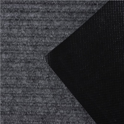 Коврик придверный влаговпитывающий, ребристый, «Стандарт», 50×80 см, серый