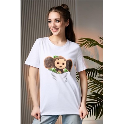 Футболка 11856 Чебурашка (Белый)