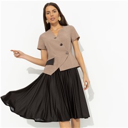 Костюм с юбкой дизайнерский, Утончённый вкус (2 в 1, бельгийский шоколад)