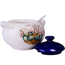 30812 Сахарница с крышкой 375мл с ложкой 3пр Страна чудес LR (х36)