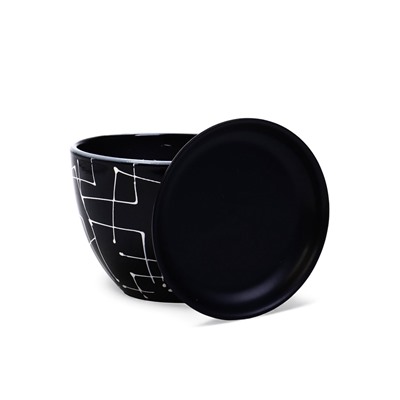 Горшок цветочный «Иллюзия» 1.65 л, чёрный