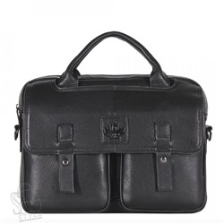 Портфель мужской кожаный 3885Z black  Zinimsk
