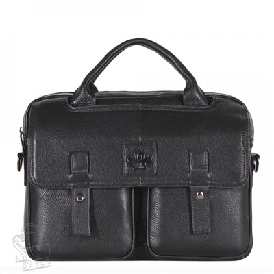 Портфель мужской кожаный 3885Z black  Zinimsk