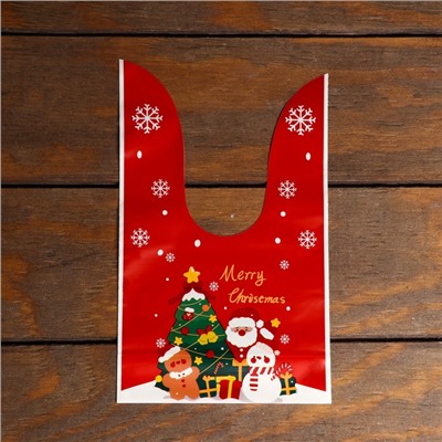 Пакет полиэтиленовый подарочный новогодний, с ушками Friends, 13×22 см