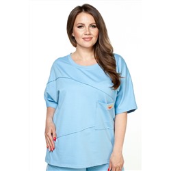 Туника футер 2-х нитка  4120/09/Светло-голубой