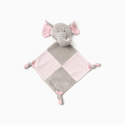 Плед детский с игрушкой «Крошка Я. Слоник» 75×90 см, розовый