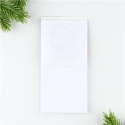 Подарочный набор новогодний, блокнот-раскраска и восковые мелки «Волшебный единорог»