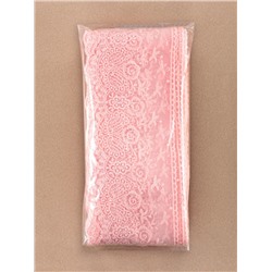 Кружево на сетке, 125 мм, 11±1 м, нежно-розовое