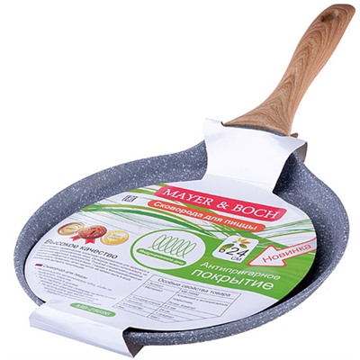 25696 Блинница 24см мрам/кр дер/руч MB (х6)