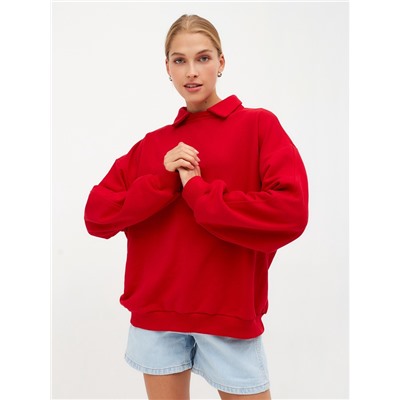 Свитшот женский MINAKU: Casual Collection, красный, размер 44