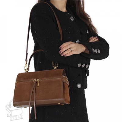 Сумка женская кожаная 68882BDAA brown Baidou