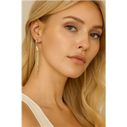 Серьги висячие, коллекция "Xuping" покрытие позолота, арт.001.854