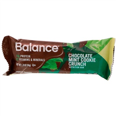 Balance Bar, Питательный батончик, «Шоколадное печенье с мятой», 6 шт., по 50 г (1,76 унции)