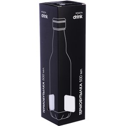 77020-1 Термобутылка 500мл. Drink, белая (х20)