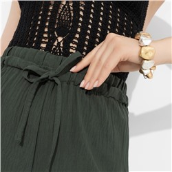 Брюки из жатой ткани, Оглушительный успех (dark green)