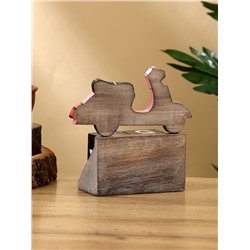 Календарь настольный «Мопед», 11×5×14 см, дерево, розовый