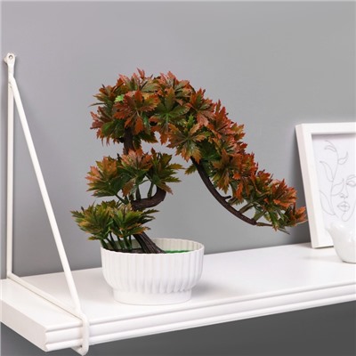 Бонсай искусственный в горшке «Деревце остролист», 10×22 см, МИКС