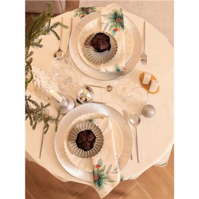 Набор салфеток сервировочных «Этель» New Years treat, 4 шт., белые, 40×40 см
