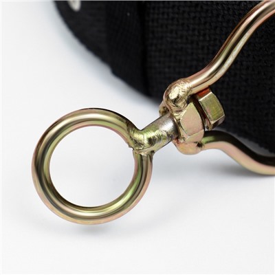 Ошейник четырехслойный с вертлюгом, 80×4.9 см, ОШ 64-74 см, полиэстер, чёрный