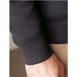 Джемпер двуслойной вязки из мягкой пряжи с хлопком