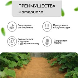 Кокосовое полотно для мульчирования, 3×0.5 м, «Мульчаграм»