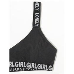 4024-23 Топ для девочки темно-серый (BAYKAR)