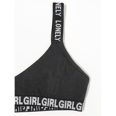 4024-23 Топ для девочки темно-серый (BAYKAR)