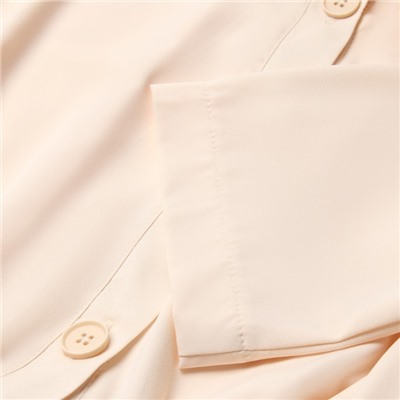 Платье миди женское на пуговицах MINAKU: Enjoy, бежевое, размер 42