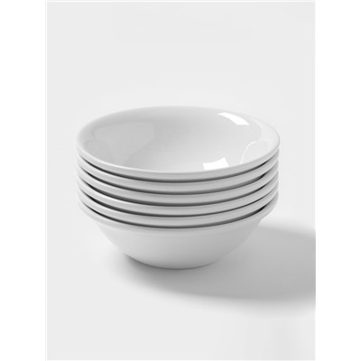 Тарелки глубокие Magistro Basic bistro, 450 мл, d=15.5 см, набор 6 шт., фарфор, белые