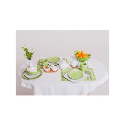 Кружка Доляна «зелёное Горох», 360 мл, керамика, зелёная