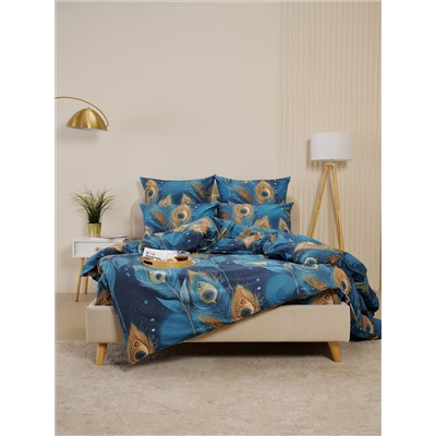 Пододеяльник бязь люкс на молнии - Перо павлина