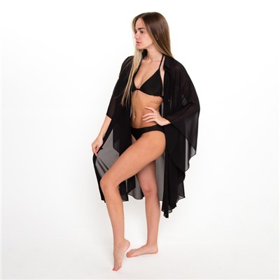 Туника пляжная женская, цвет чёрный, размер 46