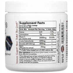 Sufficient C, High Dosed Immune-Ade Drink Mix, Lemon Peach, 4,000 mg, 125 g