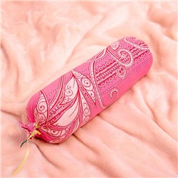 Подушка-валик с лавандой и стружкой можжевельника, сувенирный, 10×28 см, МИКС