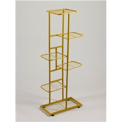 Подставка для цветов Greengo, 6 полок, 44×22×105 см, напольная, металл, цвет золотой