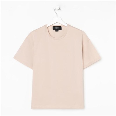 Футболка женская MIST basic, размер 44-46, бежевая